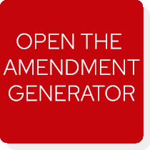A red box that says "Open the Amendment Generator." This is a clickable button. 